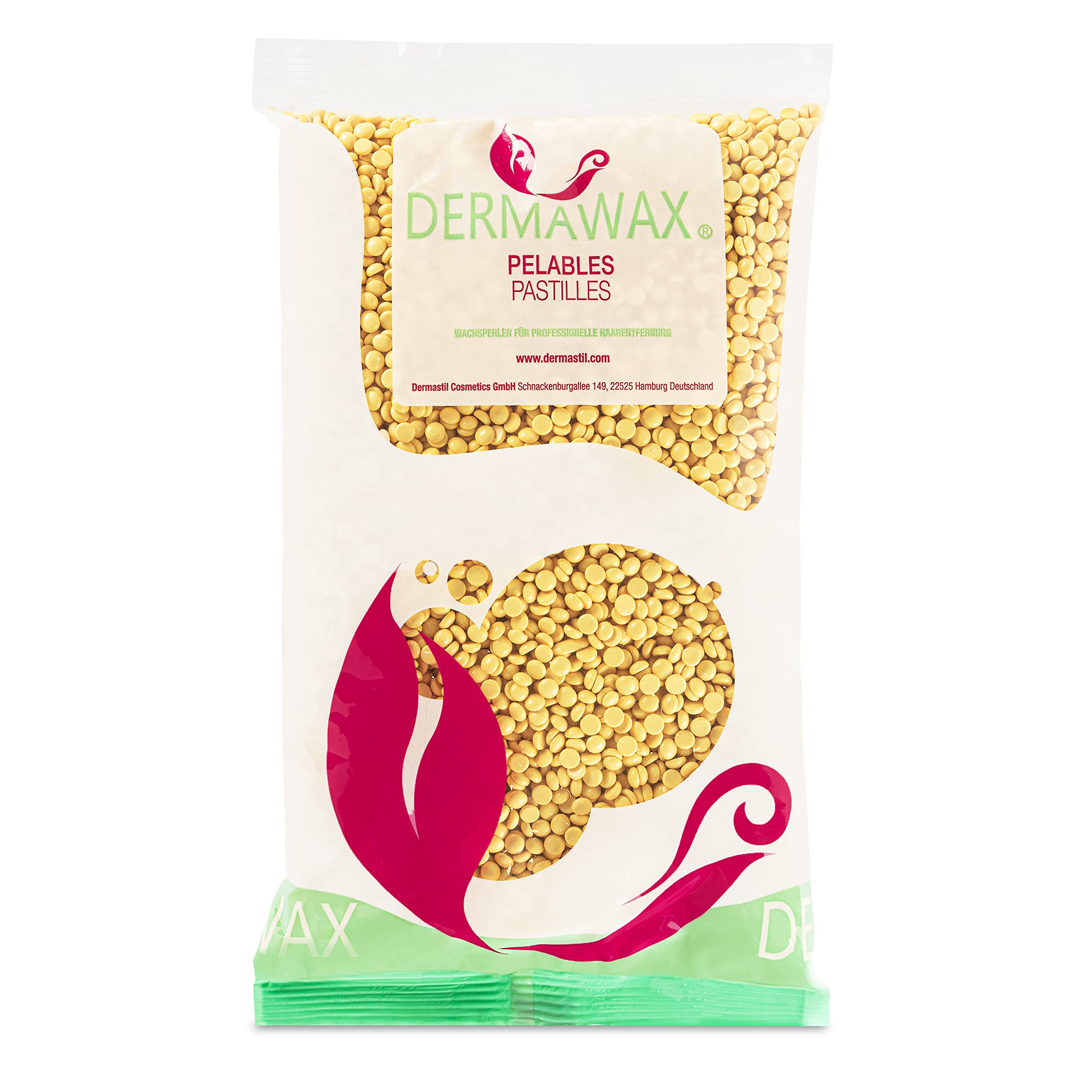 1kg Dermawax Argan Hot Wax Beads - Stripless Waxing for Professional Hair Removal on Eyebrows, Face, Underarms, Arms, Back, Chest, Bikini & Intimate Areas- Made in France (1 kg, Argan)