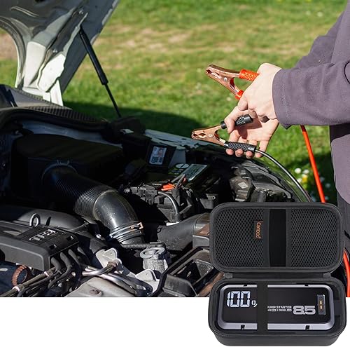 Miniatura 7 de Canboc Estuche rígido de transporte para Alpha85 Jump Starter  Alpha85S Jump Starter 2000 Amp 20000mAh arrancador de automóvil, bolsa de malla para