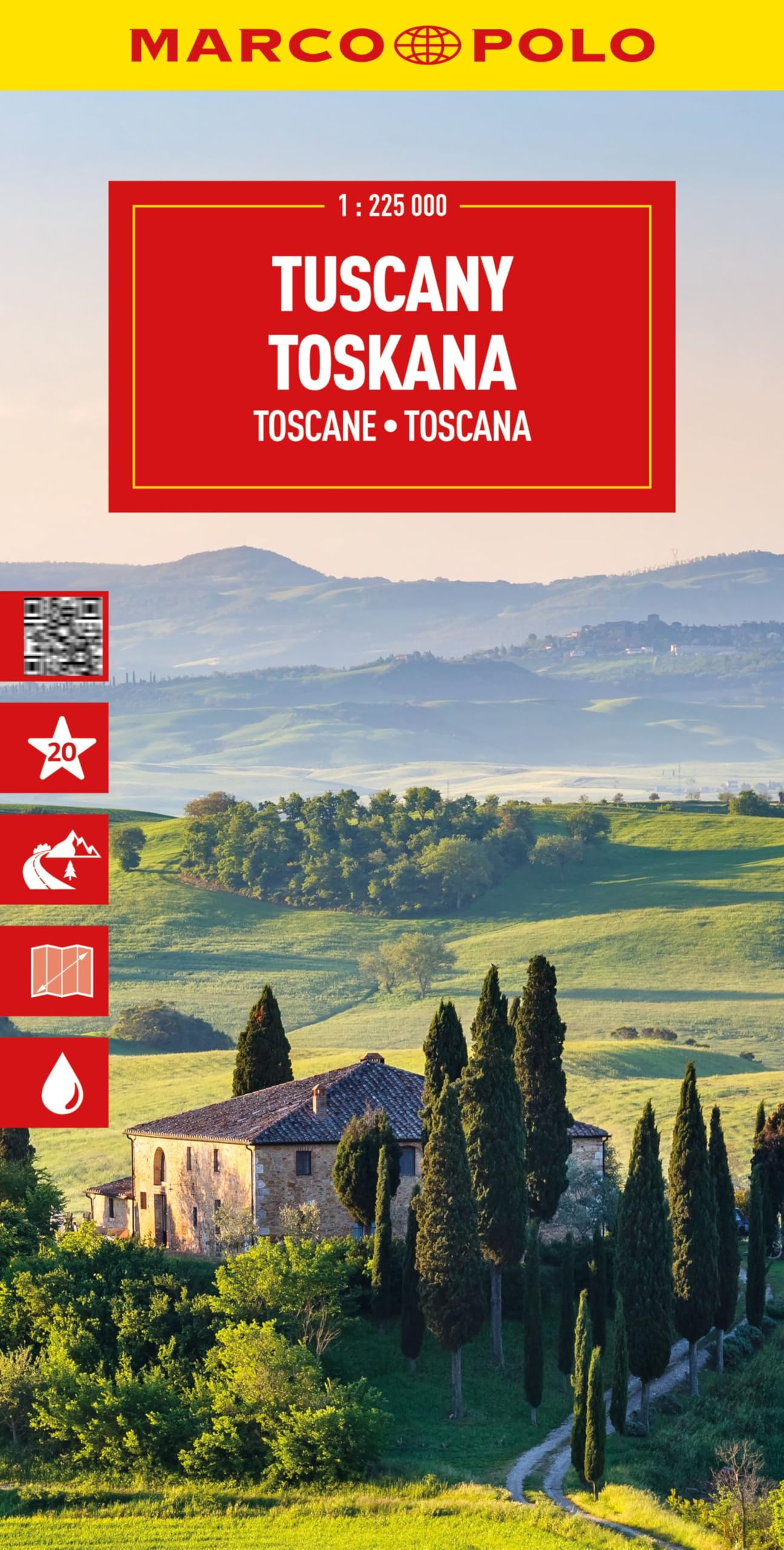 Tuscany Marco Polo Map: wEGENKAART 1:225.000 (Marco Polo Maps)