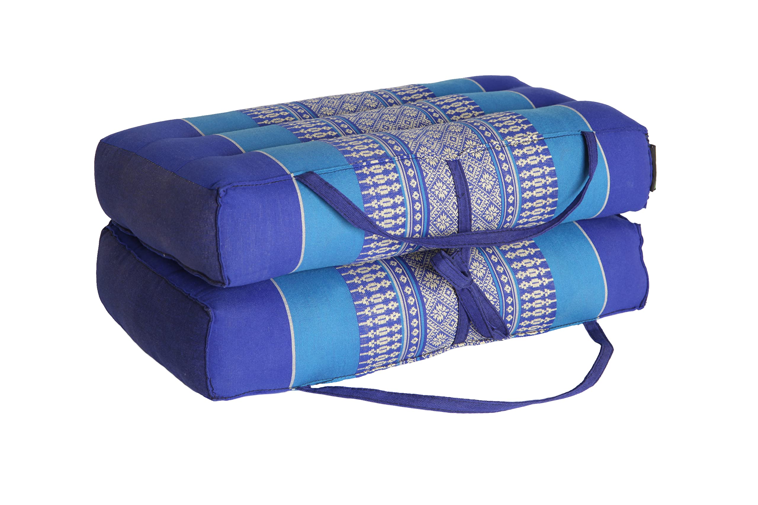 Foldable - Coussin de Yoga et de Méditation Dépliant Zafu - Modulable - Kapok 100% Naturel et Recyclable - Ferme et Robuste - Confort et Stabilité
