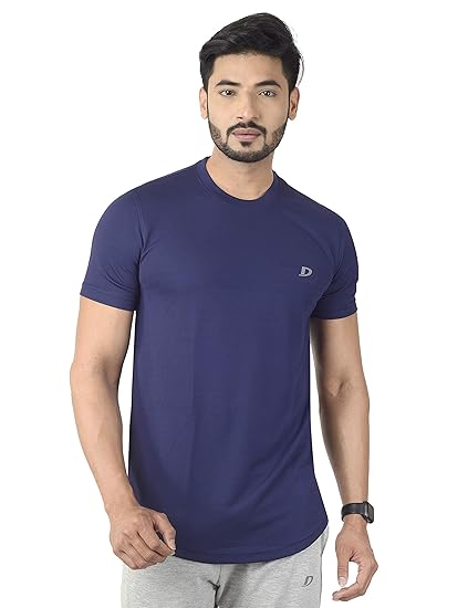 Fitness Sporty Essence Men's Polyester Gym Wear, Navy-Blue