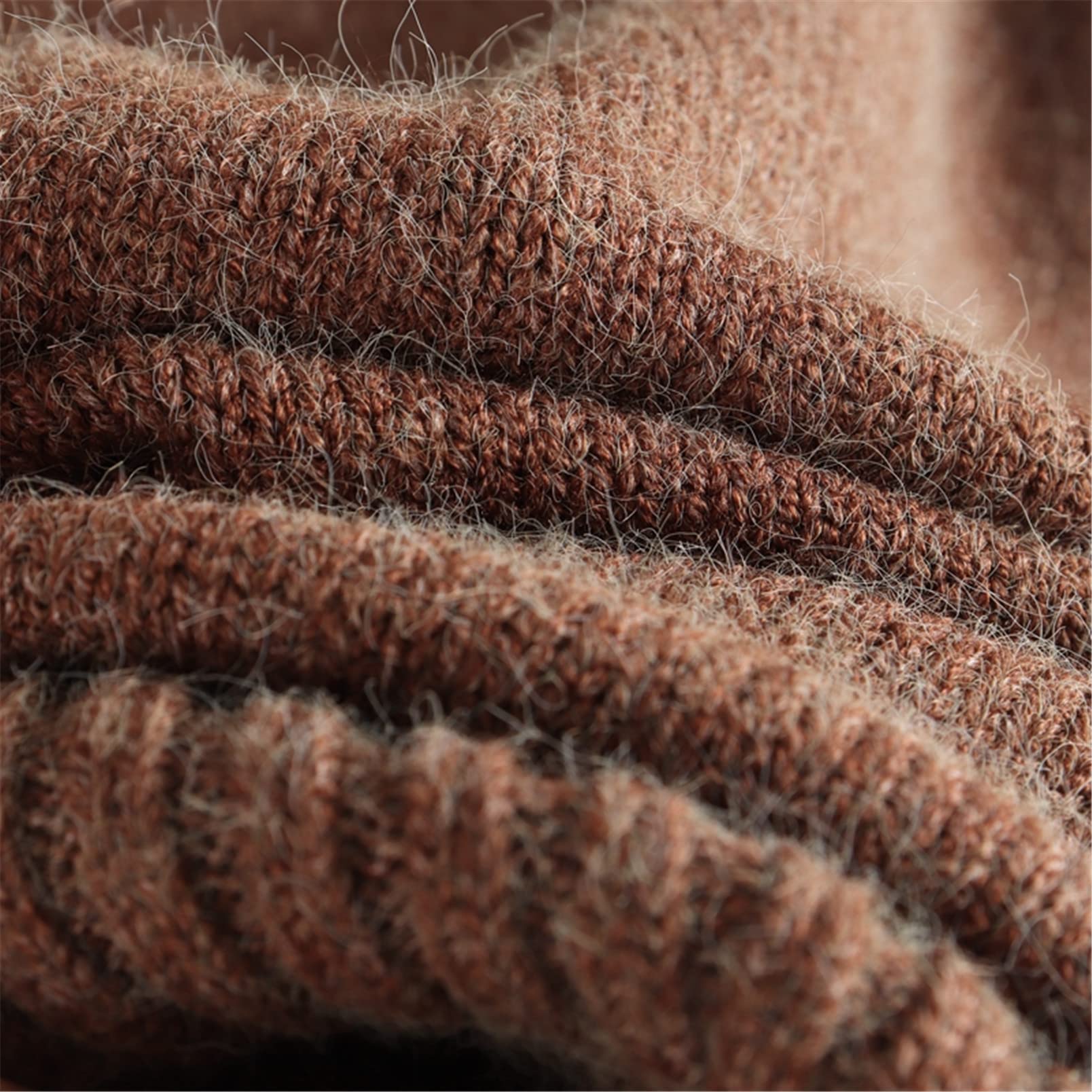 Donne Maglia Cashmere Pullover Maglione Inverno Spessore Manica Lunga Dolcevita Allentato Jumper Caldo
