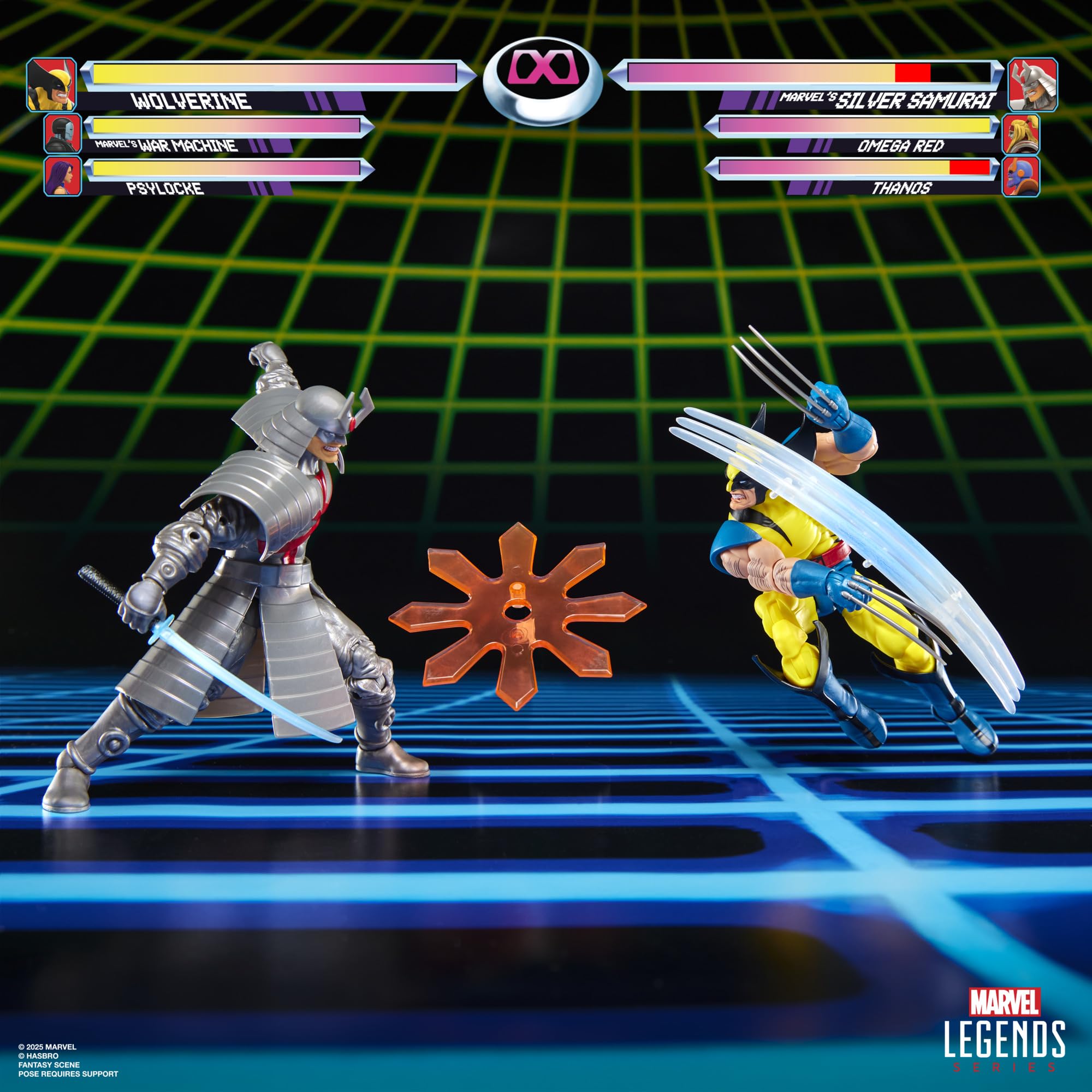 Marvel Legends Series Gamerverse, Lobezno vs. Marvel'S Silver Samurai, Figuras de acción coleccionables