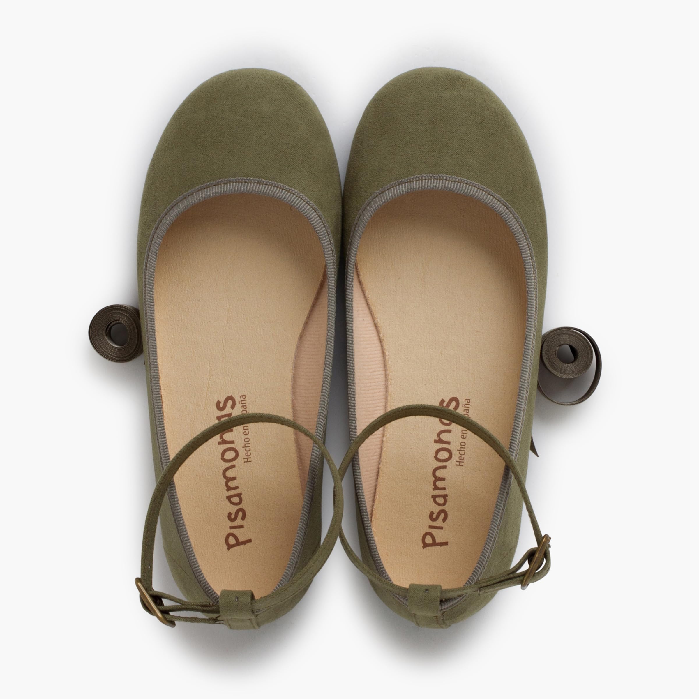 Pisamonas Ballerines pour Fille Et Femme avec Rubans en Satin Et Bride