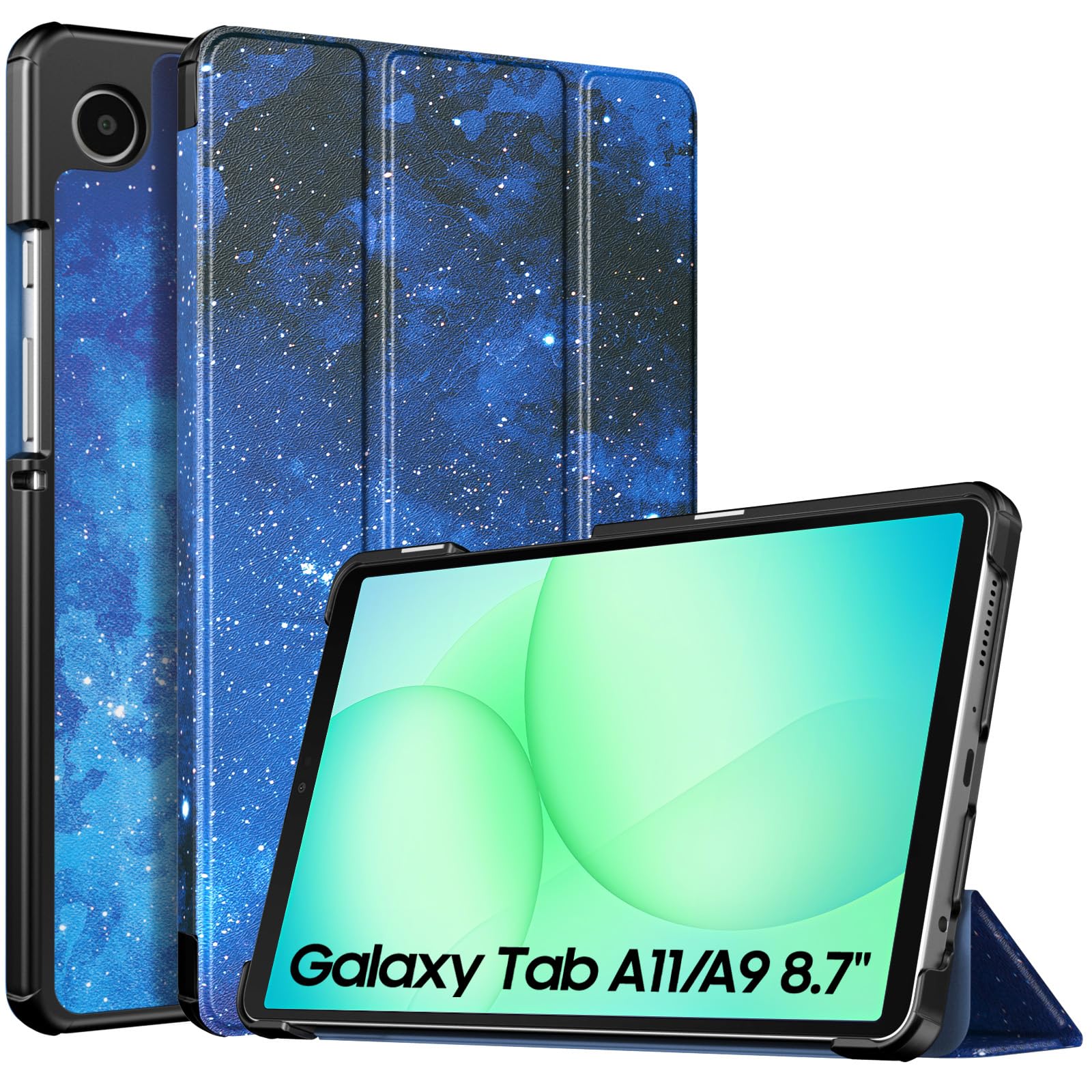 TiMOVO Case for Samsung Galaxy Tab A11/A9 8.7 Inch (2025/2023), Slim Lightweight Stand Hard Back Shell Protective Cover, Blue Starry Sky