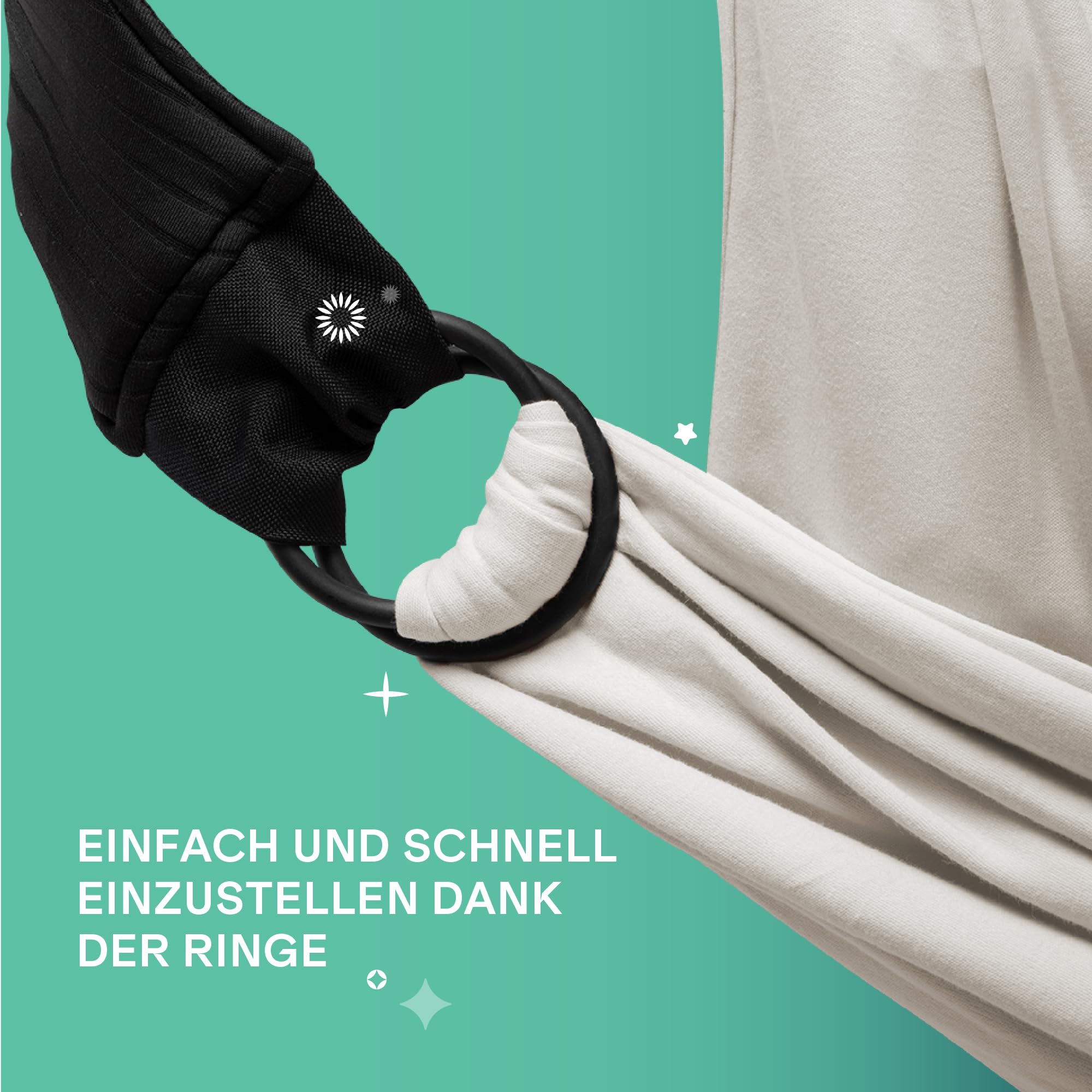 Koala Babycare Babytragetuch - Einfach anzuziehen - Elastisches Tragetuch bis zu 15 kg - Verstellbar und Unisex