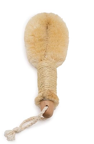 GranNaturals Cepillo de sisal para piel y cuerpo para baño y ducha | Fibras naturales para mejorar la circulación sanguínea, exfoliar la piel y