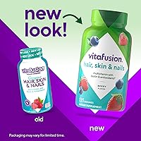 Vista 2 de Vitafusion Magníficas vitaminas gomosas multivitamínicas para cabello, piel y uñas, además de biotina y vitaminas antioxidantes C y E, sabor a