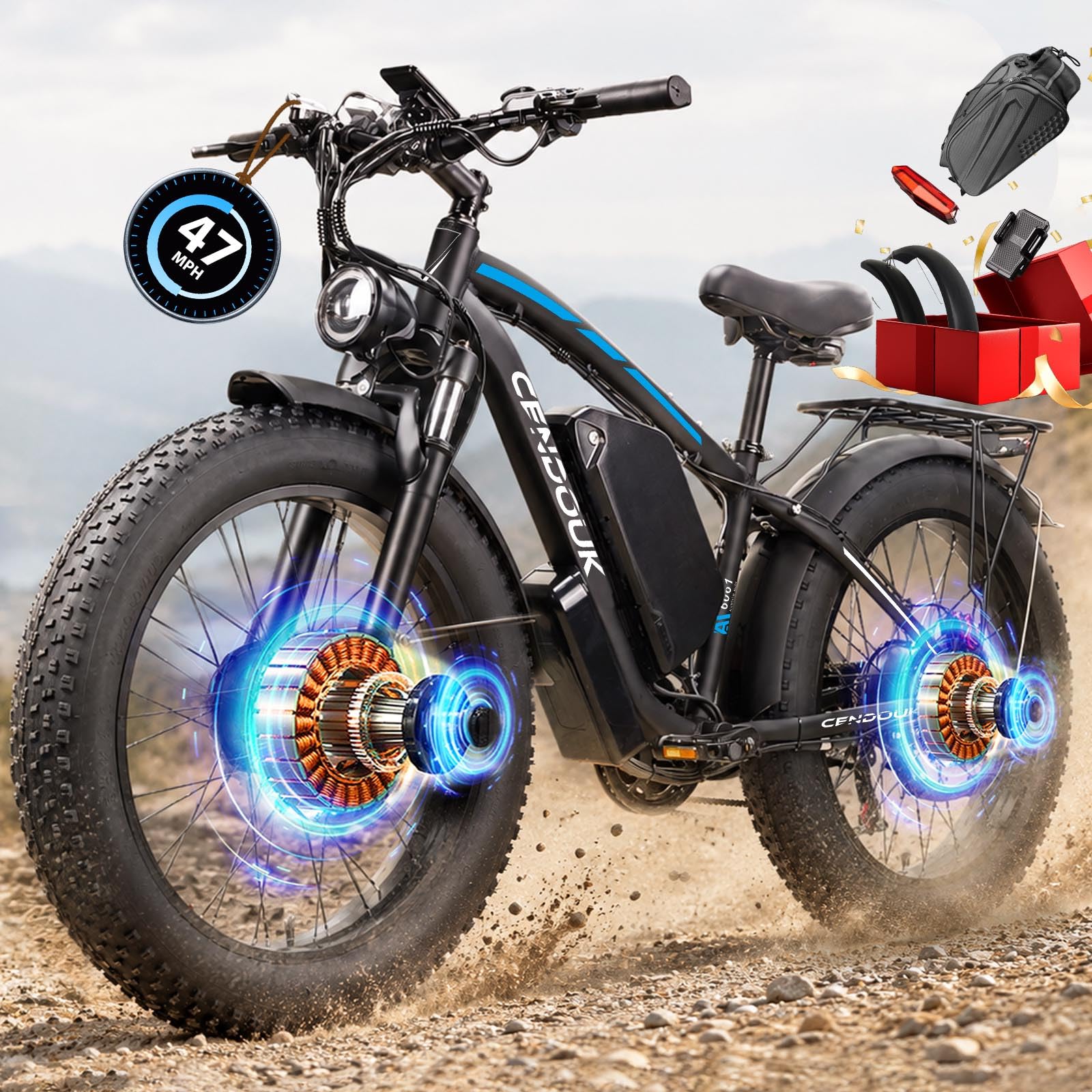 Cendouk 9000W Dual Motor Electric Bike