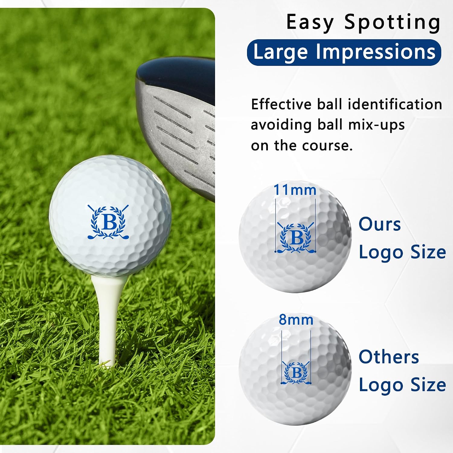 LACGO Golf Ball Stamp, Golf Ball Stamper, Reusable Self-Inking Golf Ball Stamp Marker to Identify Golf Balls, Golf Gifts Golf Accessories for Men and Women Golfers image 4