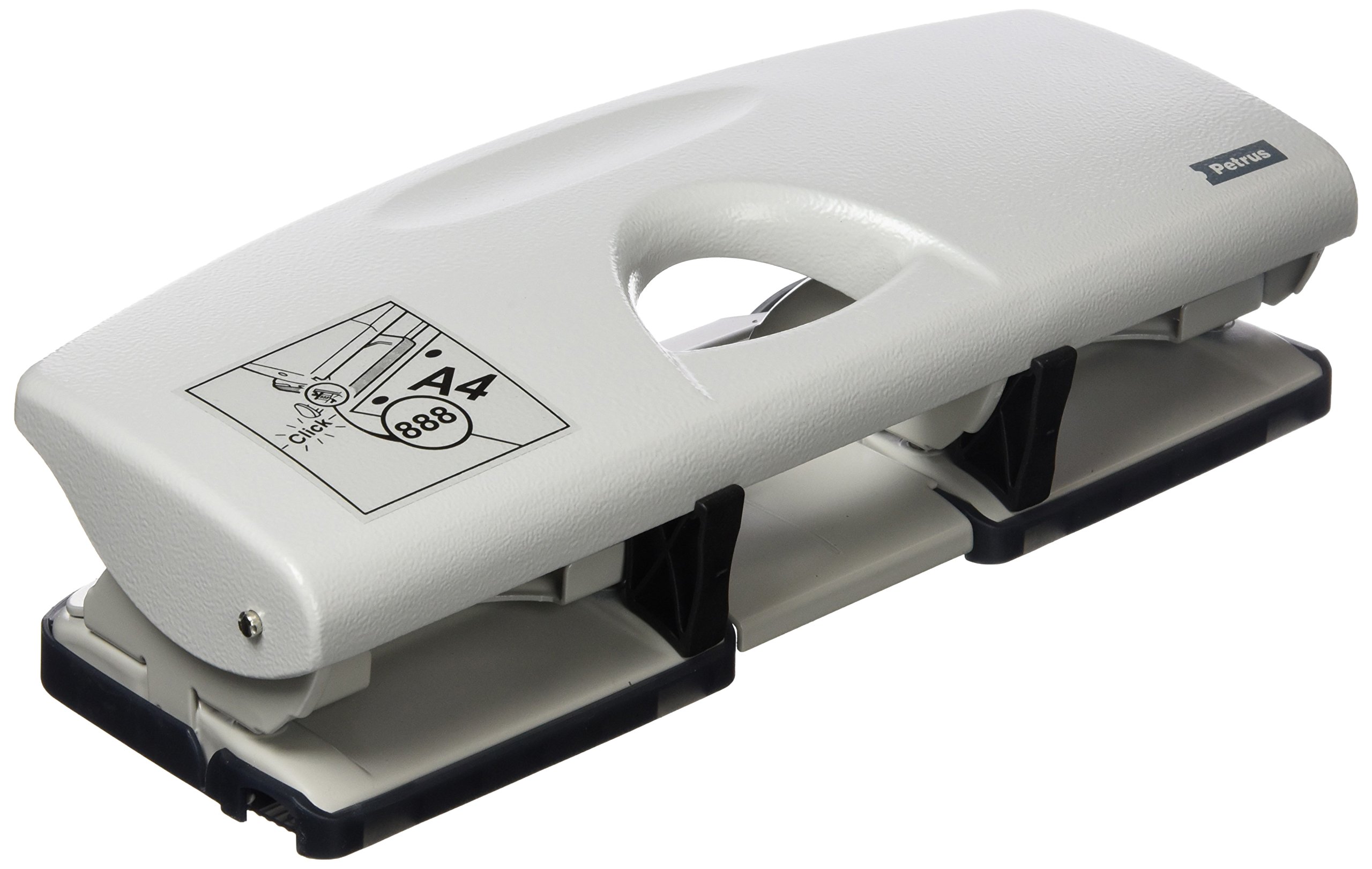 PETRUS 623360 - Taladro de oficina 4 agujeros gama PERLA modelo 405 color gris