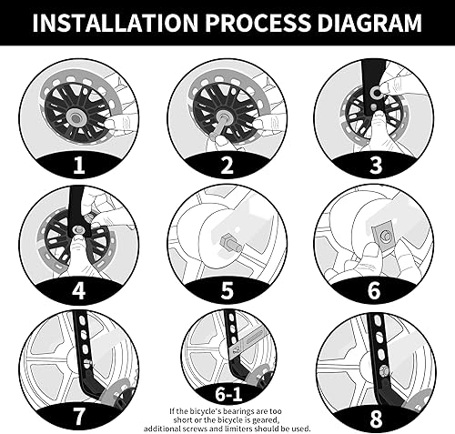 Miniatura 4 de Ruedas de entrenamiento con ruedas silenciosas intermitentes para bicicletas infantiles, compatibles con bicicletas variables para niños de 12, 14,