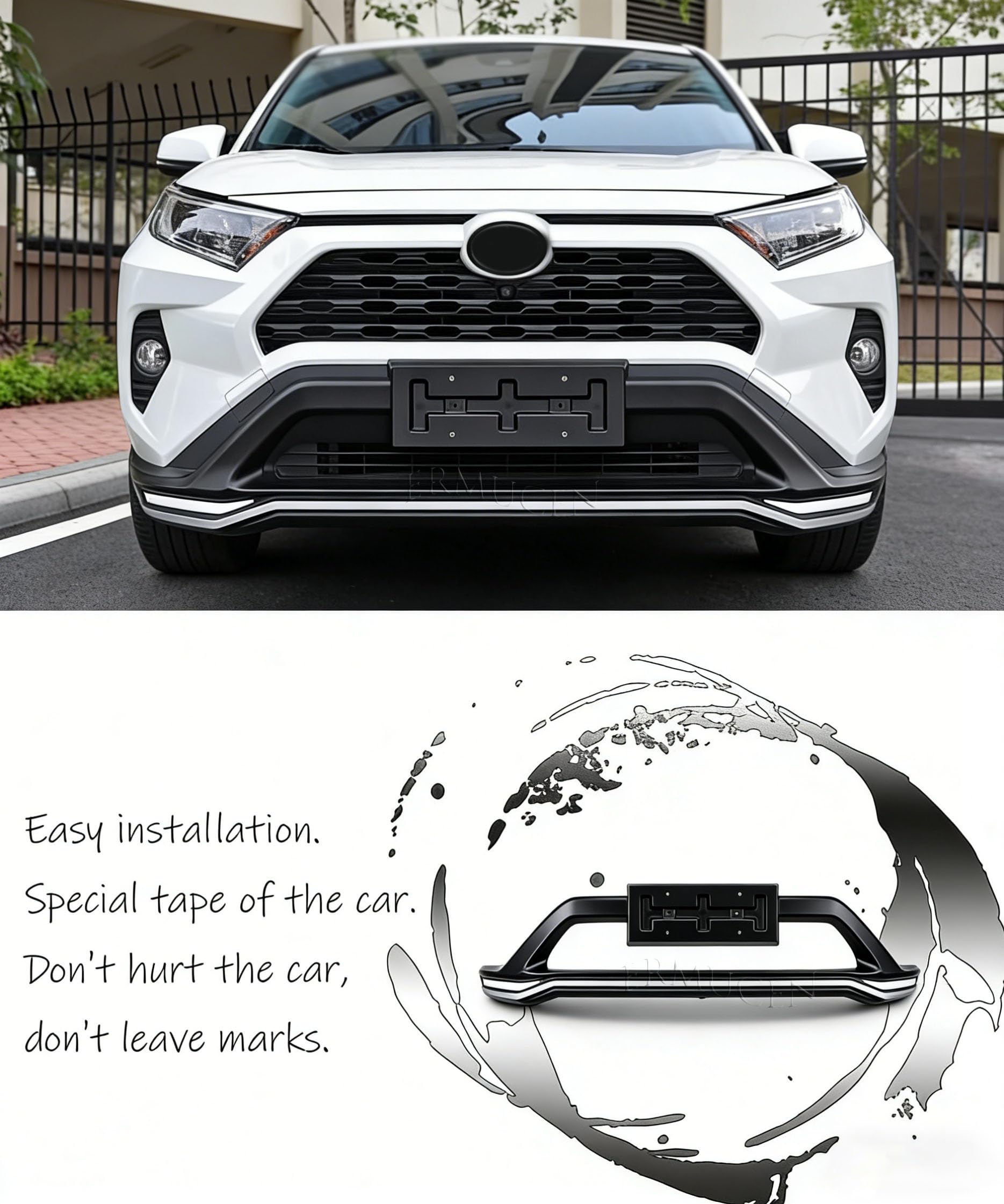 Amazon | ERMUCEN RAV4 50系 ブルバー ショートタイプ＆スキッド