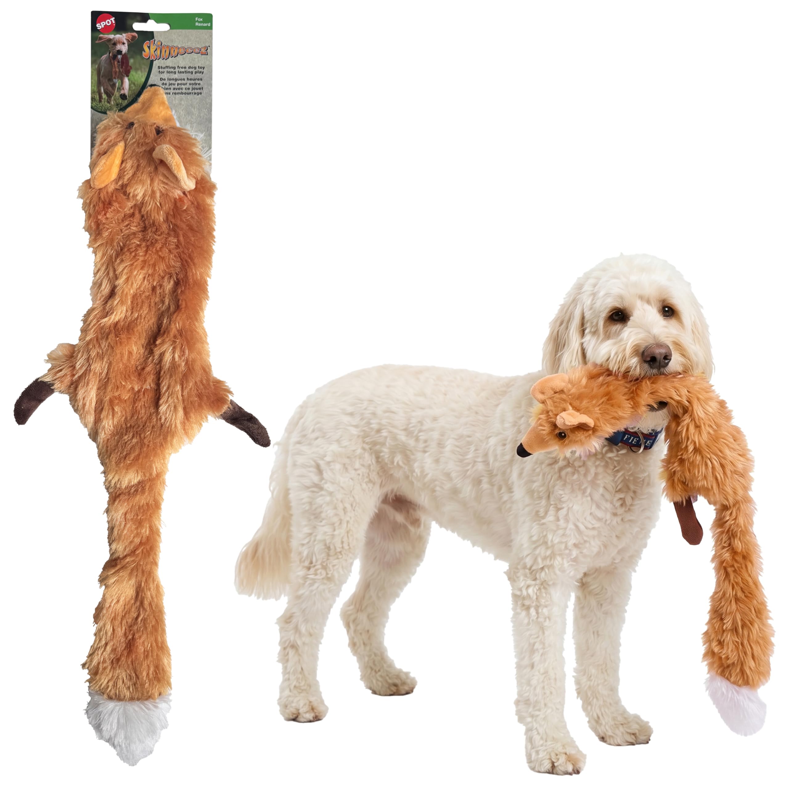 Amazon.com: SPOT Skinneeez Fox 23-Inch Stuffing-Free Plush Dog Toy