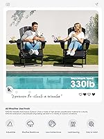 Vista 8 de KINGYES Silla Adirondack Plegable Ajustable con Reposapiés y Organizador de Reposabrazos Multifuncional 4 en 1, Silla Adirondack Reclinable Plegable