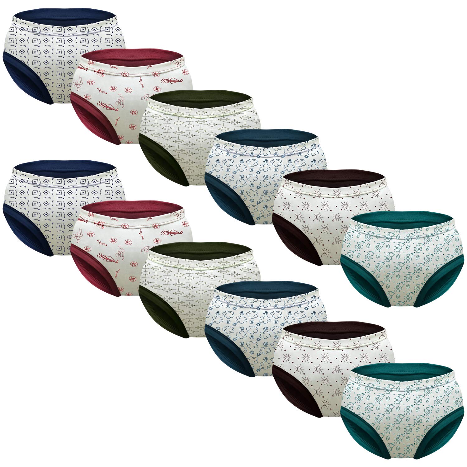 Everking Girls Cotton Panties (Pack of 12)