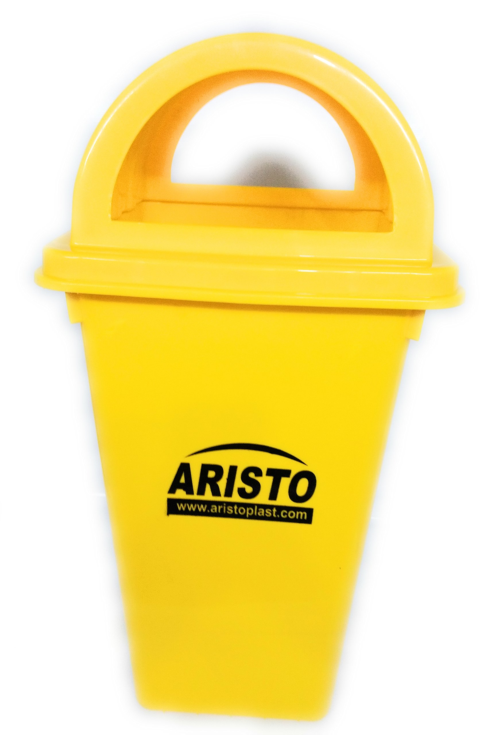 ARISTO Square Dome Lid Big Garbage Waste Dustbin Trash Bucket 60 Liters Yellow Color Can Be Used for Garbage Waste Management (Wet & Dry)-image-46
