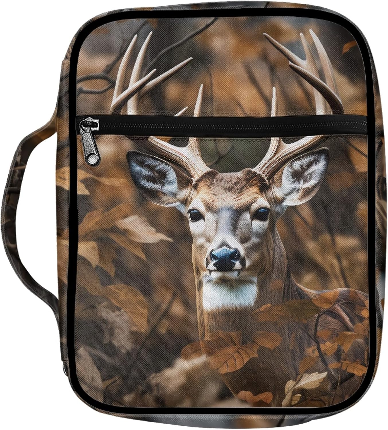 Belidome Hunting Camo Bible Cover for Men Boys Camouflage Bible Case Book Checkbook Journaling Scripture Carrying Bag Organizer Tote for Church Library Outdoor
