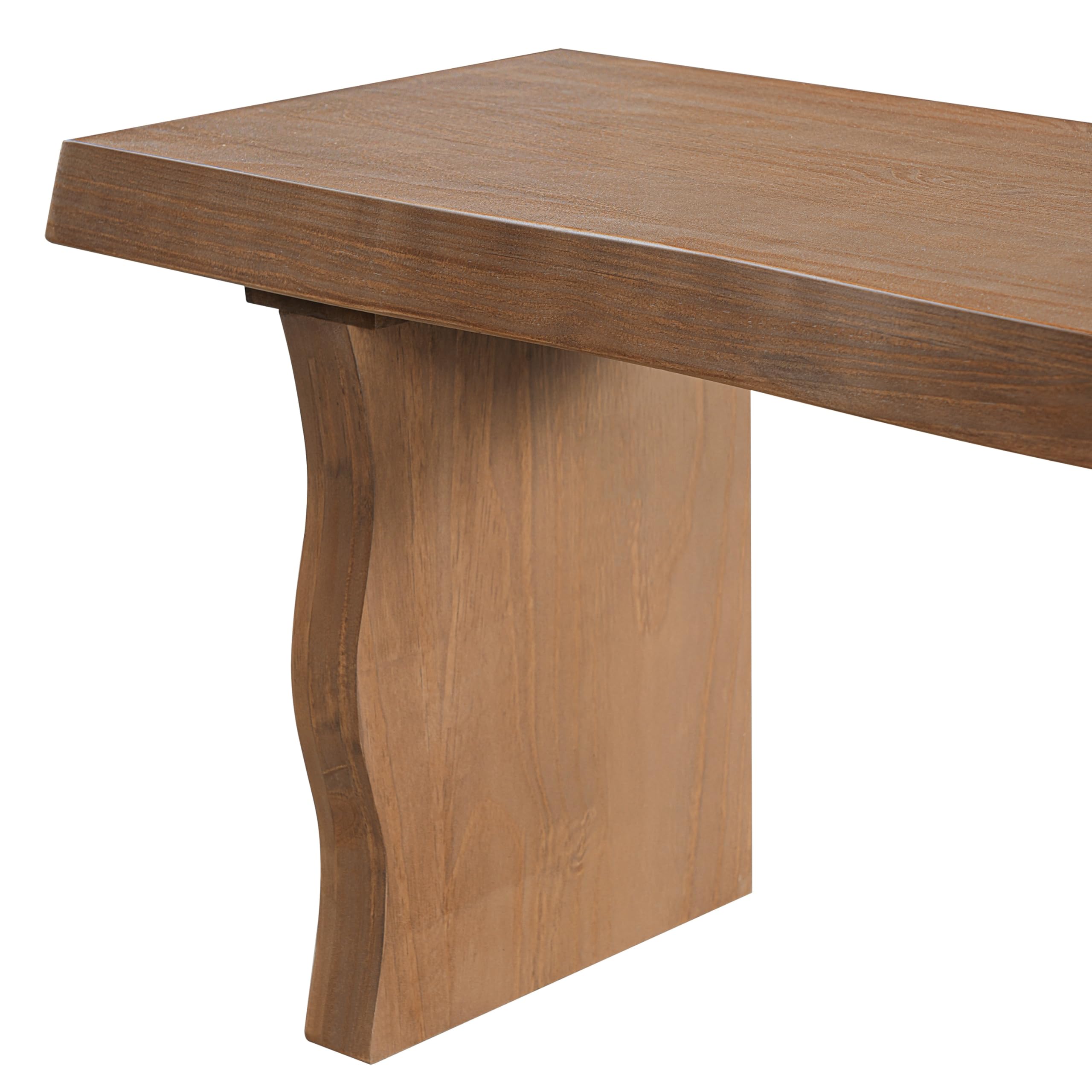 Christopher Knight Home Hartwell 63" Indoor Pine Dining Bench, Solid Wood Bench Seat for Dining Table, Rectangular Dining Seat, Spacious Seating, Long Footstool for Living Room Dining Room, Pine Wood
