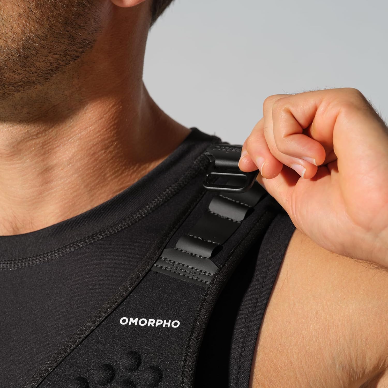 OMORPHO Men's G-Vest Icon, 10 lb (up to 20 lb with addition of G-Pack), weighted vest for men, low-profile, fully adjustable, comfort fit. Great for walking, hiking, running and training.