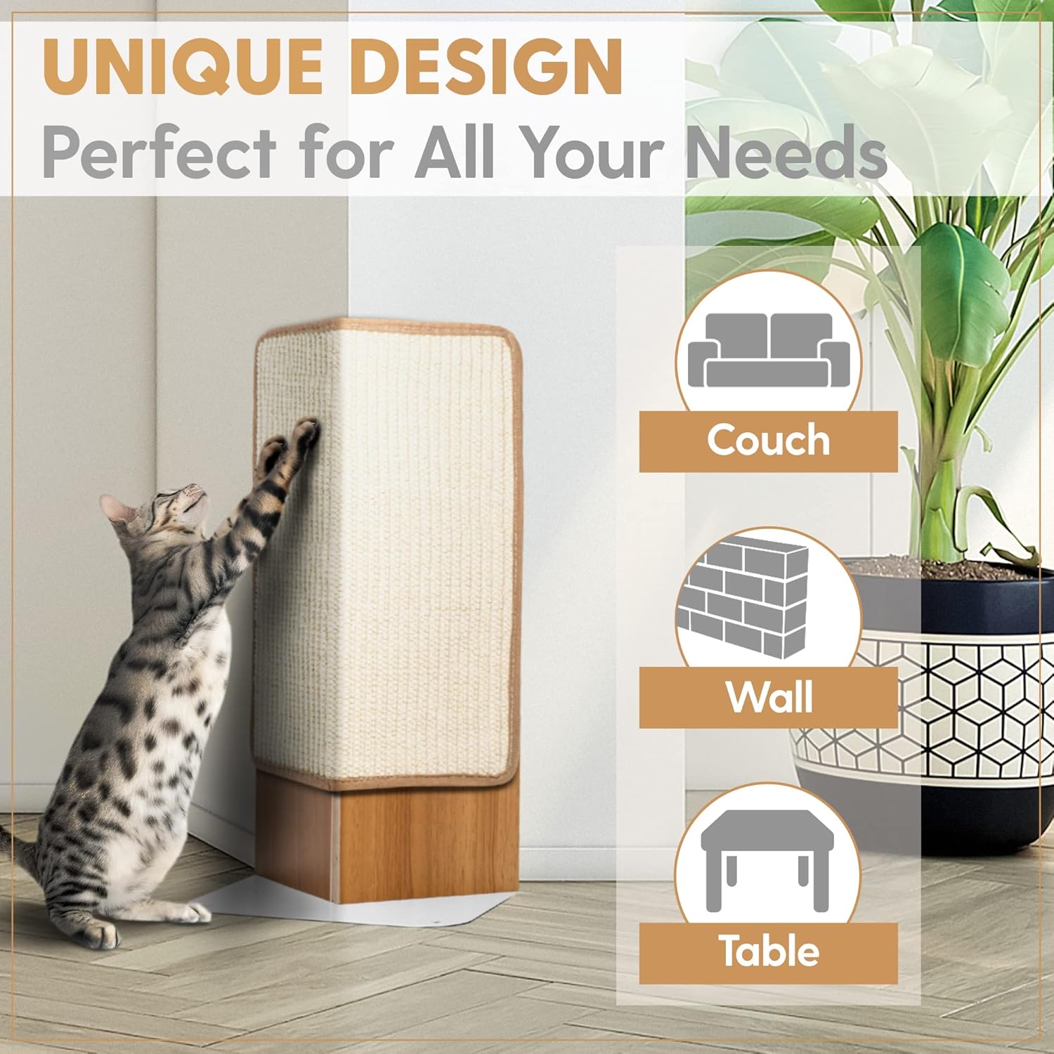 review Cat Corner Scratcher - Innovative Cat Scratch Pad for Wall and Couch and Corner - Durable and Fun Cat Wall Scratcher for Sharp Claws