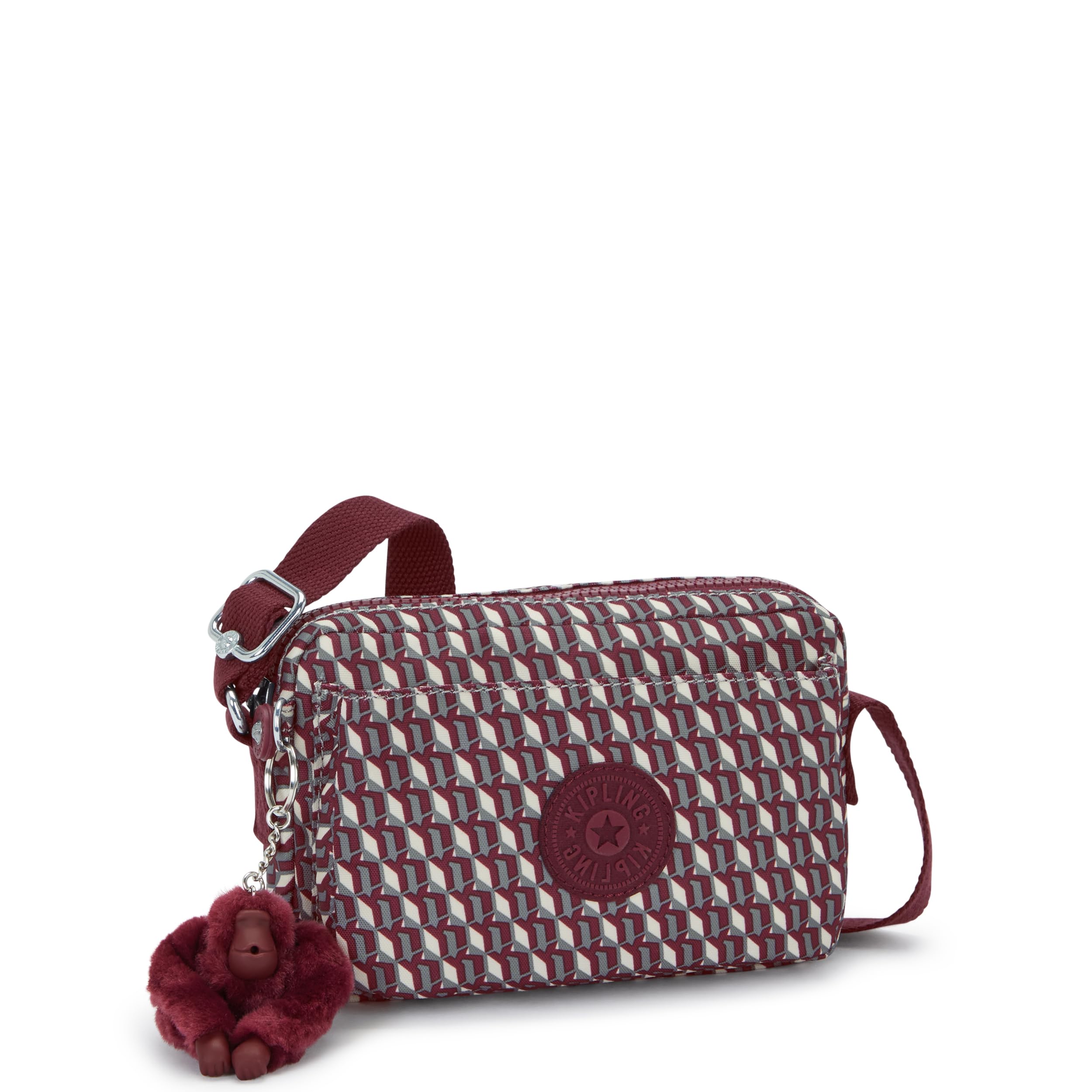 Kipling ABANU Bandolera pequeña, 3DK Wine (Rojo)