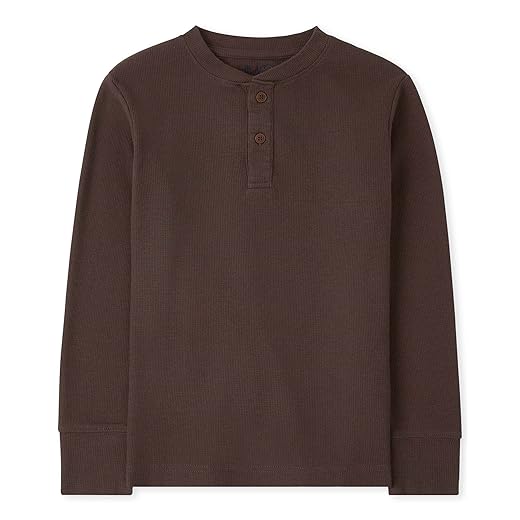 The Children's Place boys Long Sleeve Thermal Henley Shirt
