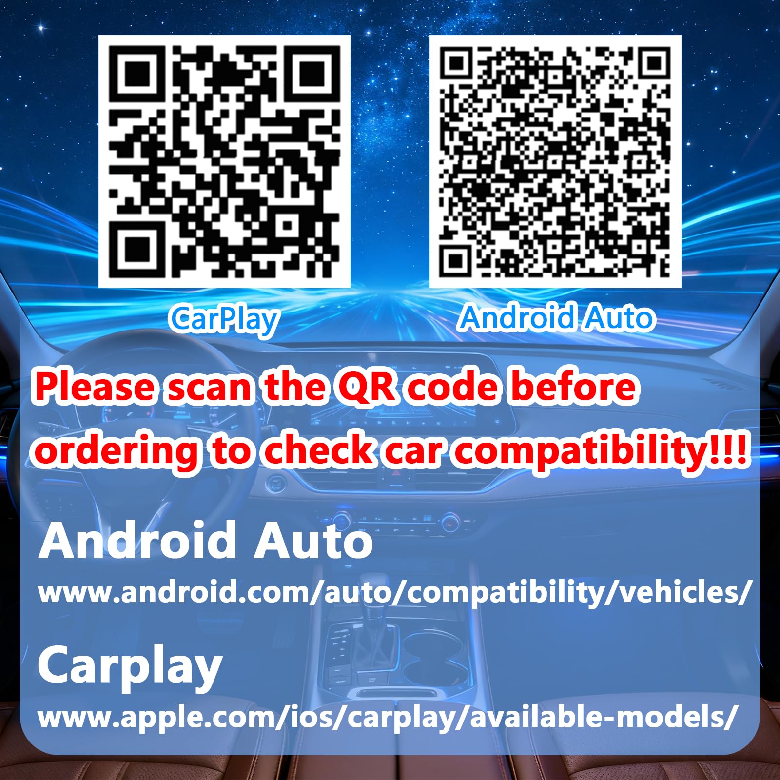 CarPlay Wireless Adapter, Mini kabelloser Car Play Adapter für iPhone, Upgrade Mini Wireless Adapter für CarPlay & Android Auto, Plug und Play Apple Carplay Box, Geeignet für Autos ab Baujahr 2015
