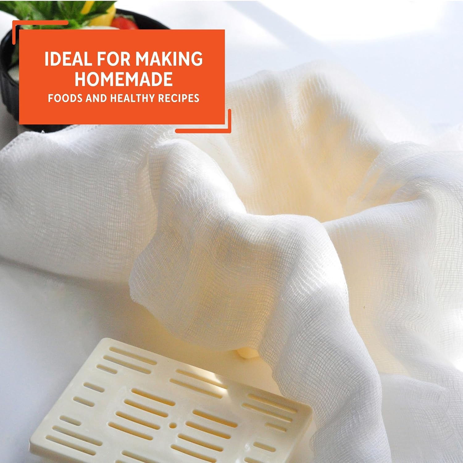 IMUSA Cotton Cheesecloth for Straining, White