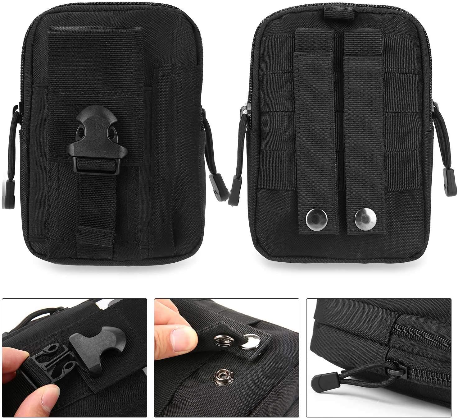 Hainan Mens Bag Accessories Belt Fanny Pack Waist Pouch Backpack Tactical Mini Black image 2
