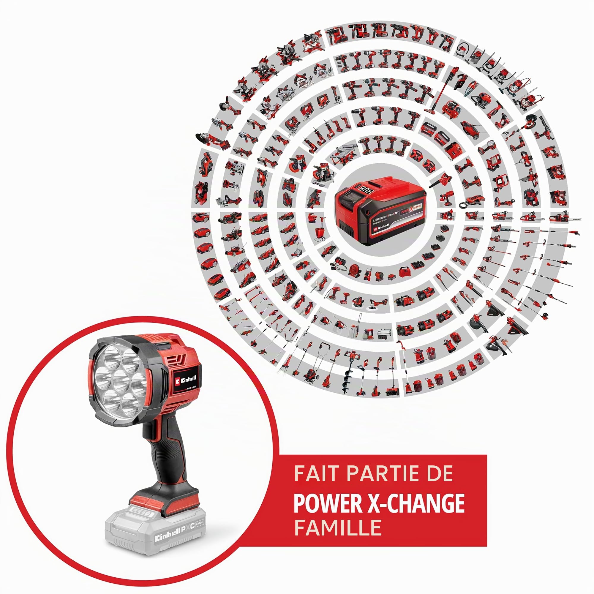 Einhell Lampe torche sans fil TE-CL 18/2500 Li-Solo