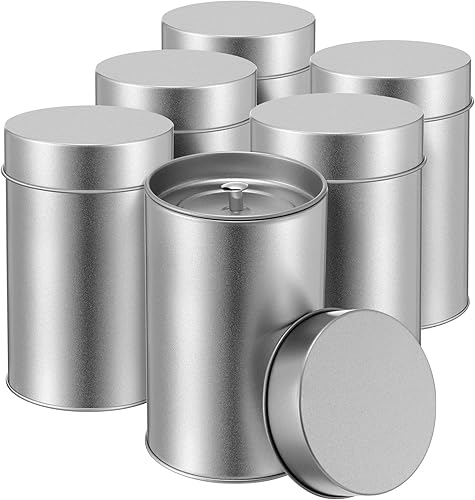Miniatura 8 de Paquete de 10 recipientes de té con tapa doble hermética, caja de lata de 12 onzas, recipiente de té de hojas sueltas, recipiente de bolsa de té,