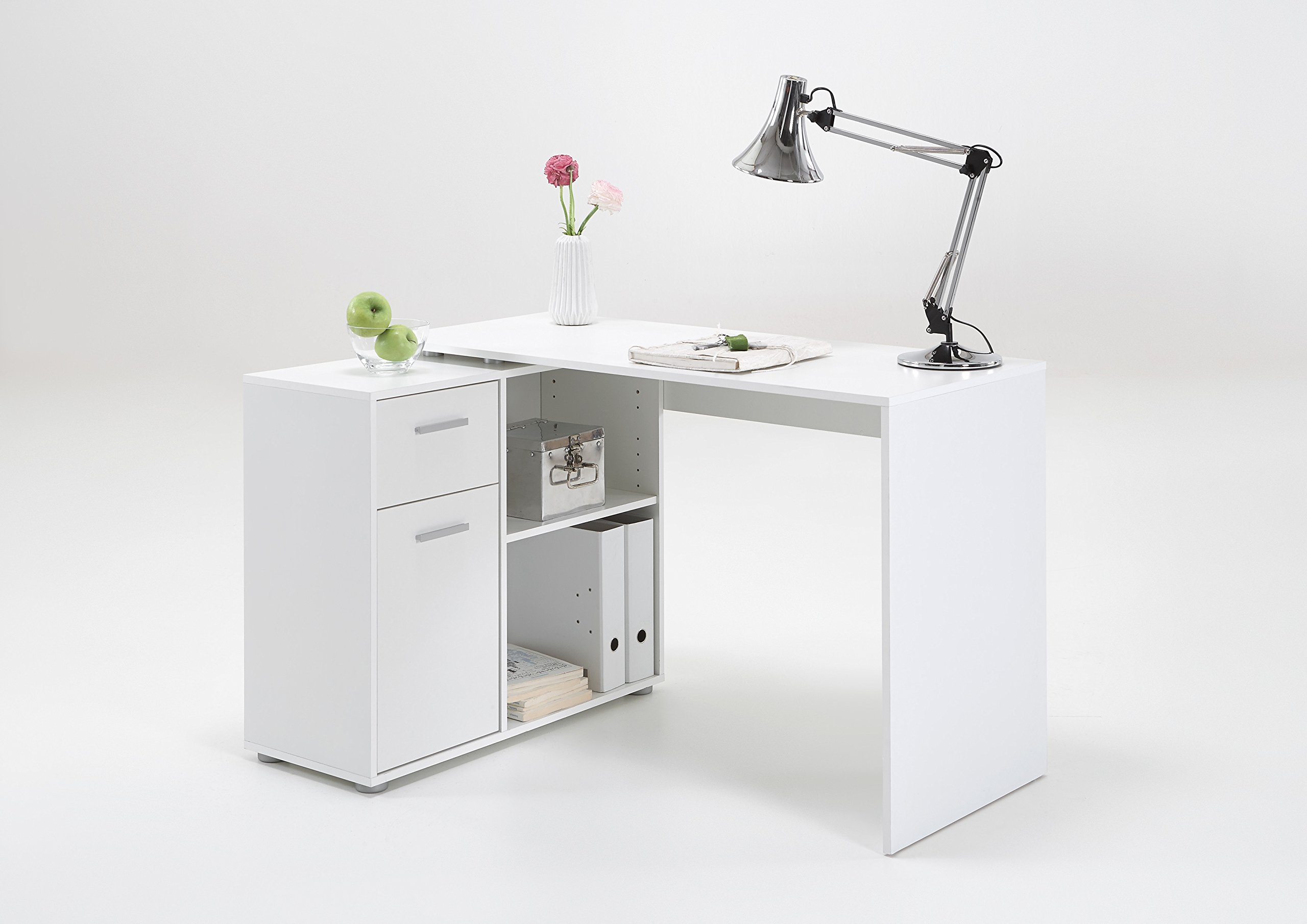 FMD Albrecht, sosna, biała, 117 x 83 x 74 cm