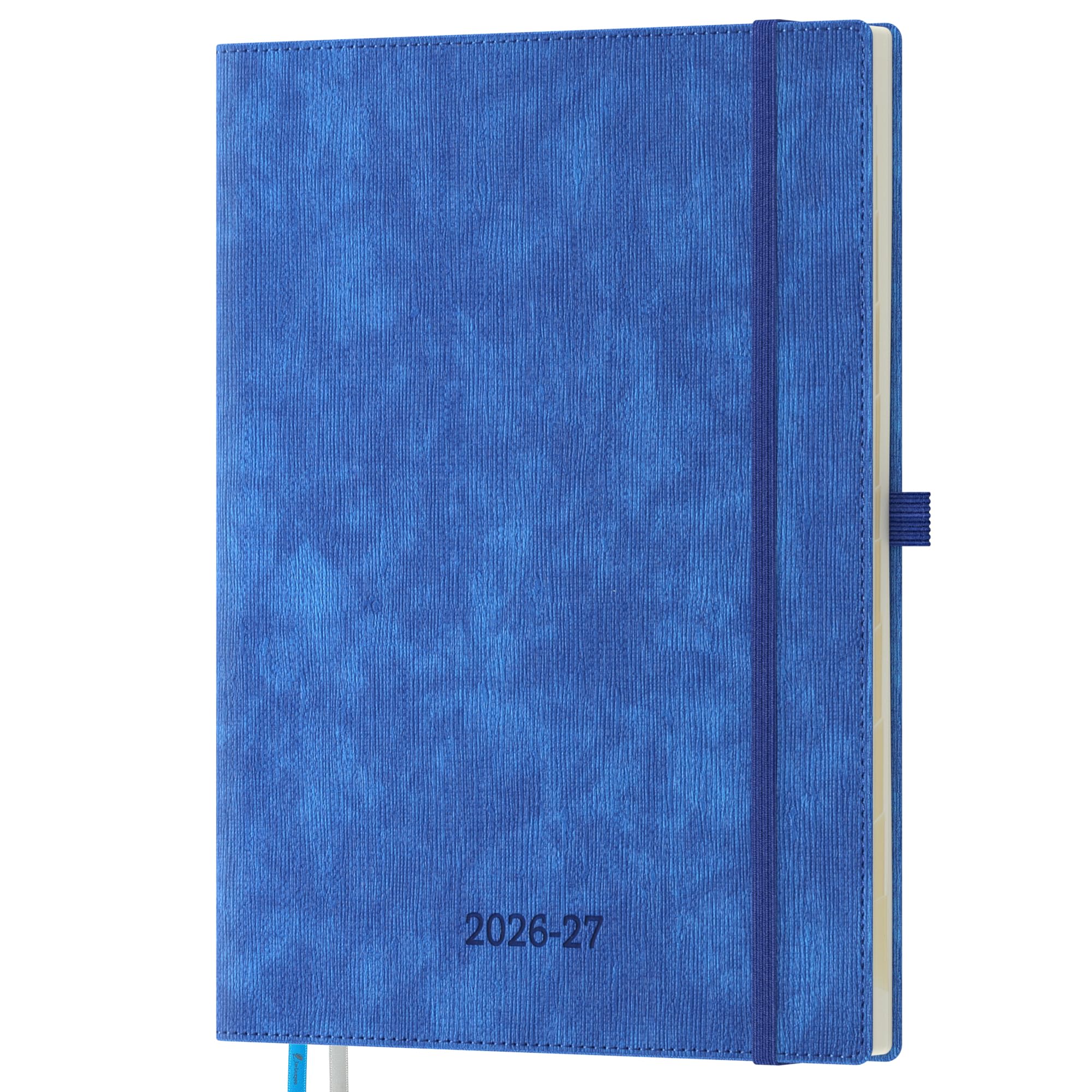 IN-LUXPRO Kalender 2026 2027 Wochenplaner,18-Monate Buchkalender (Jul.2026-Dez.2027) Terminplaner mit Ausgaben & Notizseiten,mit Vegan-Leder & Notizseiten(JZ-SK-XLB)