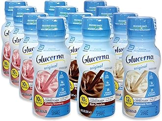 Niro Assortment | Glucerna Original Shake | Rich Chocolate, Homemade Vanilla, and Creamy Strawberry Flavors | Included one Niro beverage sleeve | 12 Pack