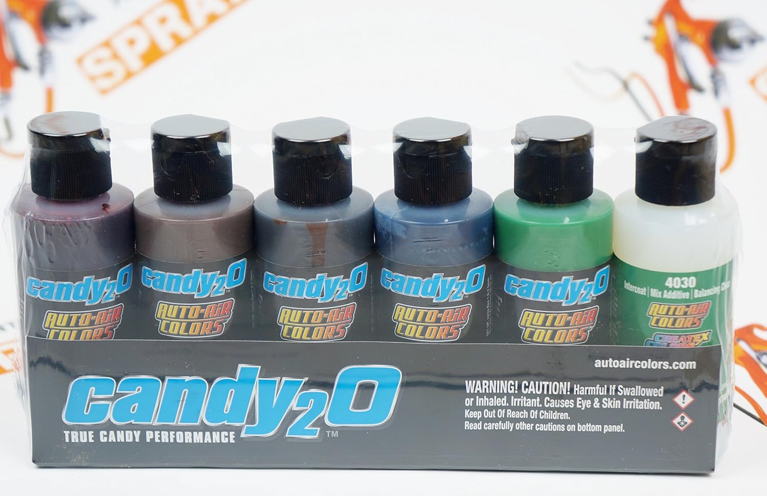 Createx Auto-Air Candy2o Primary Set Water Based Airbrushing Custom Candy Paint. by SprayGunner by Auto Air Colors