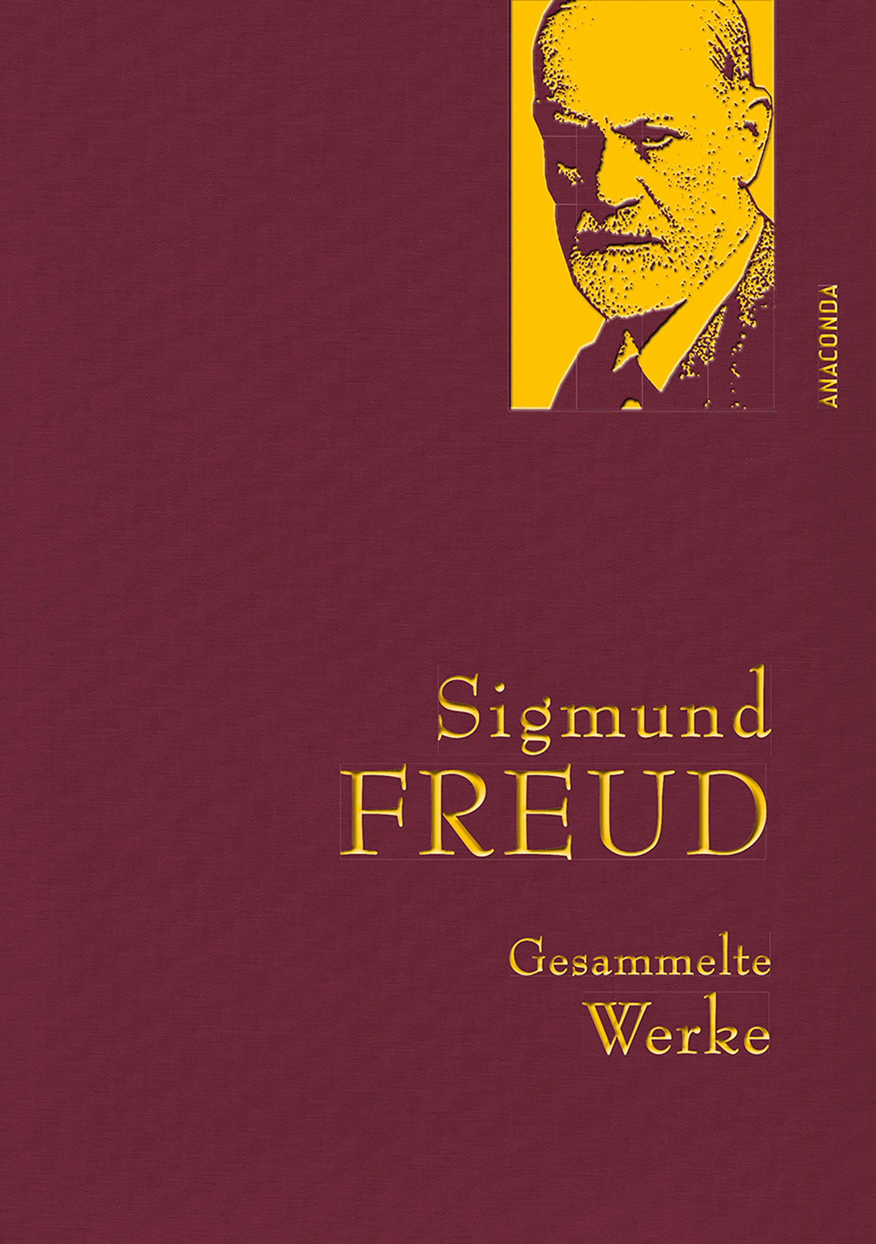 Sigmund Freud, Gesammelte Werke: Gebunden in feingeprägter Leinenstruktur auf Naturpapier. Mit Goldprägung. Enthält "Das Ich und das Es" und weitere Hauptwerke