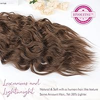 Vista 63 de REECHO Extensiones de cabello, 4 piezas Extensiones de cabello con clip de 24 pulgadas gruesas largas ondas de playa extensiones de cabello negro