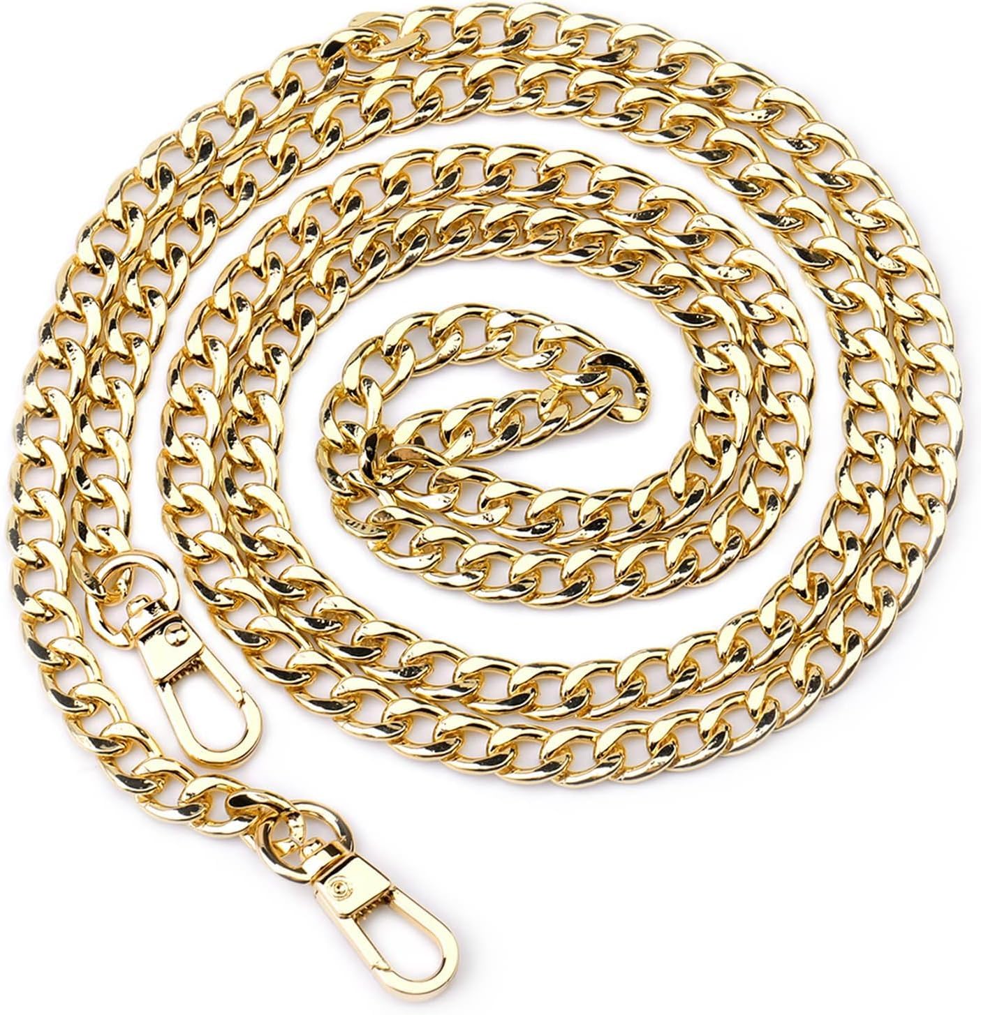 QUARKZMAN Taschenkette 60cm - Leder & Eisen Geldbörsenriemen Mit Schnallen