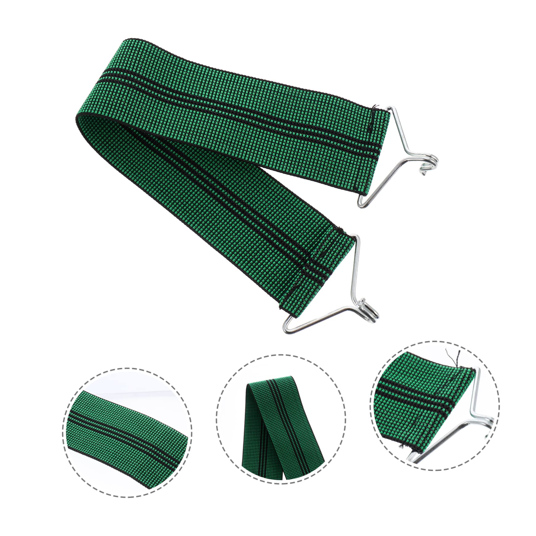 WOONEKY 10 Pezzi Corda Elastica con gancio, Telo di Ricambio Lettino Prendisole o Sdraio per Mare, Reclinabili da Cinghie Antirottura Cintura di Supporto per Sedie Pieghevoli Flessibili