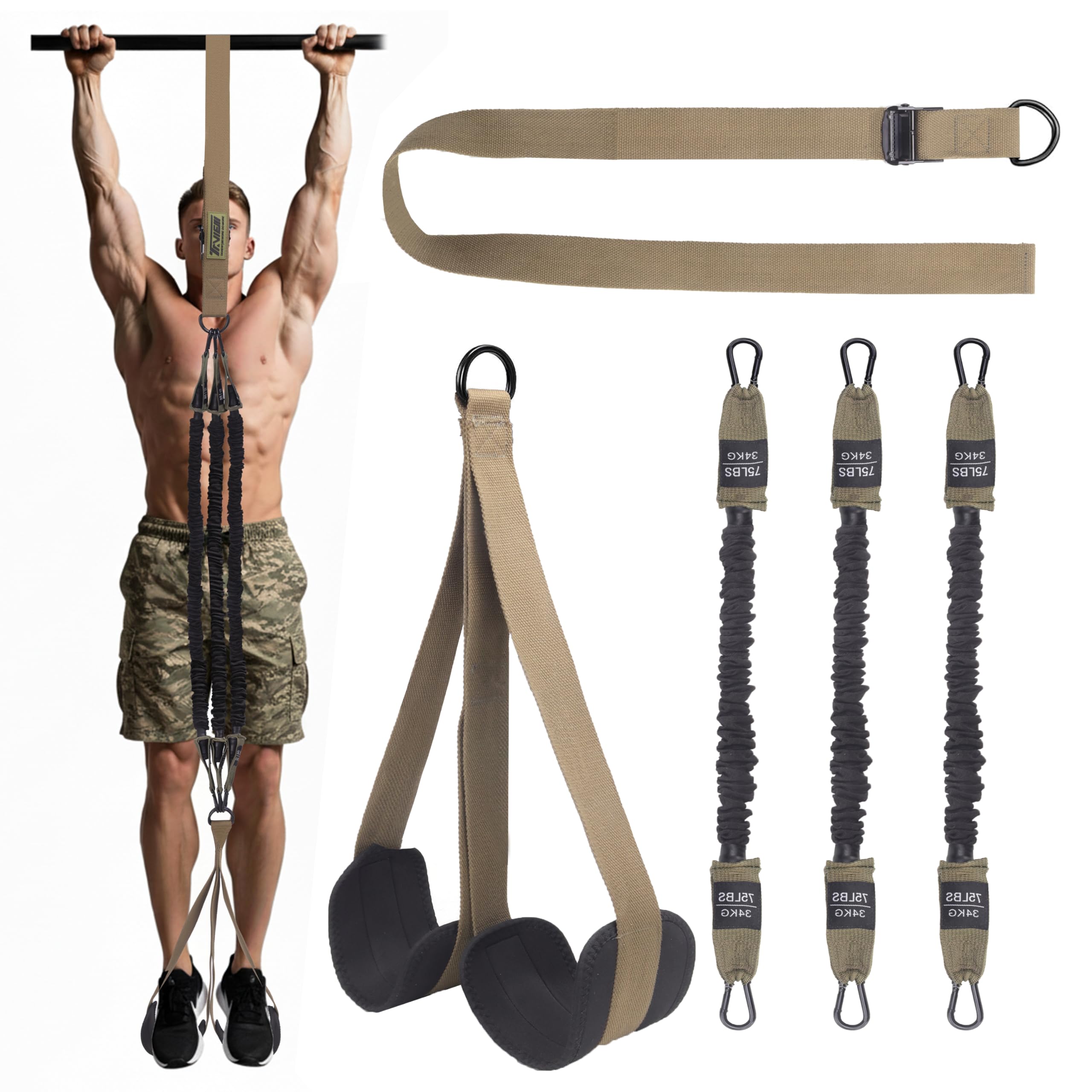 VIVITORY Fasce Assistenza Trazioni Regolabili - 3 Elastici Fino A 163 Kg Per Pull-up