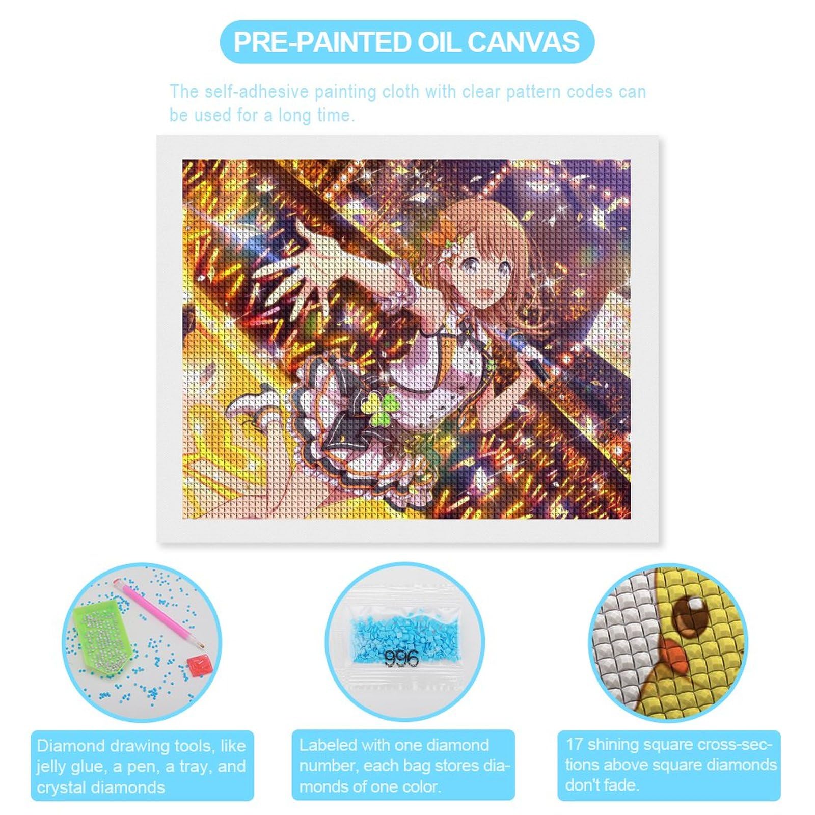 みのりん　ダイヤモンドアート　オーダーメイド Amazon.co.jp: 花里みのり ダイヤモンドアート 四角いビーズ