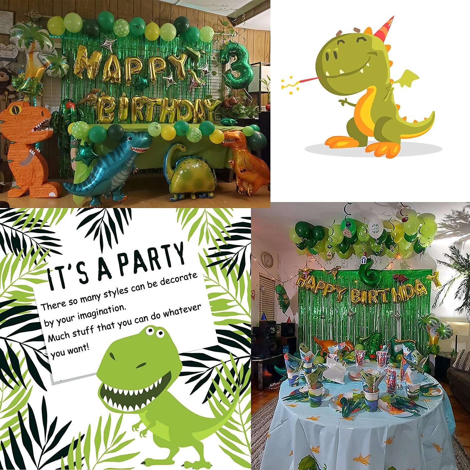 Dinosaur Birthday Party Decorations Set 131 Pcs Kids Dinosaur Party Decorations Include