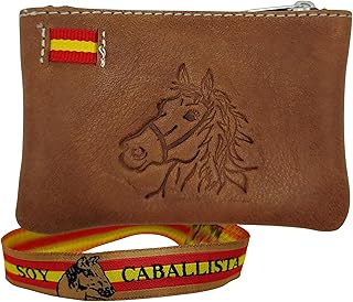 Pack Monedero de Piel con Caballo + Pulsera Soy Caballista | Hecho en España | Regalo Ideal para Amantes de los Caballos y...