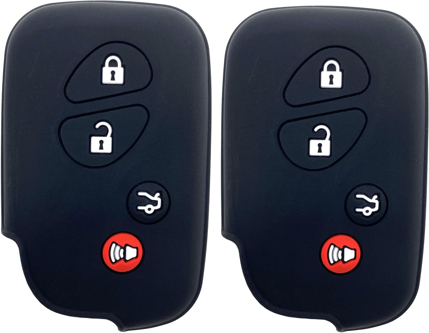 A Pair Black Key Fob Case Cover Jacket Keyless Remote Smart Key Fob Skin Clicker Case Skin Cover for Lexus GS430 GS300 IS350 IS250