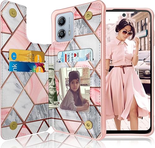 Tekcoo Funda tipo cartera para Motorola Moto G 5G 2023 Moto G (solo 2023) XT2313 Funda protectora minimalista de piel sintética para