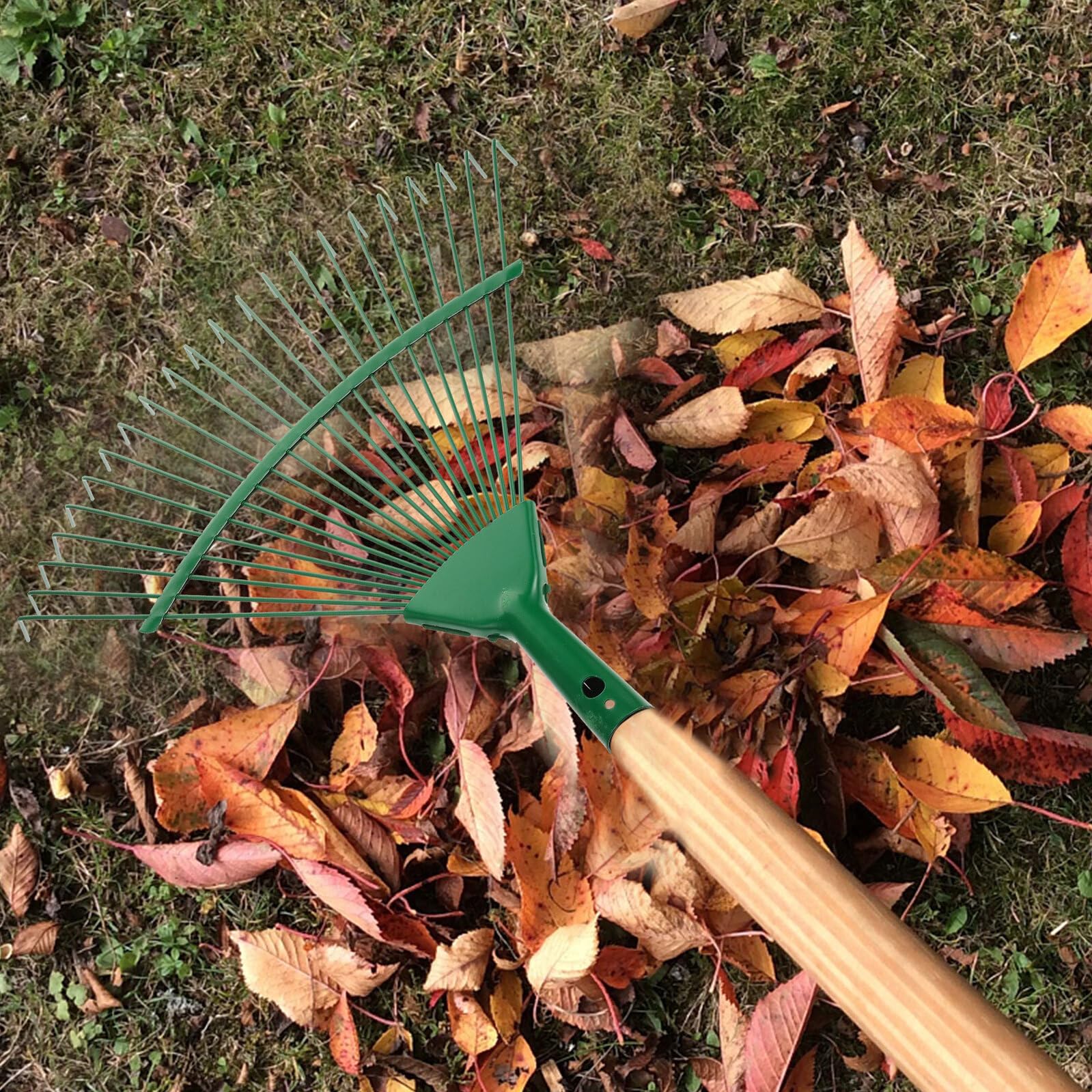 Gartenrechen Pflanzharke Tragbar und Leicht für Gartenarbeit aus Stahl | Laubrechen und Bodenlockerungsrechen , Handliches Gartengerät Zufällige Farbe