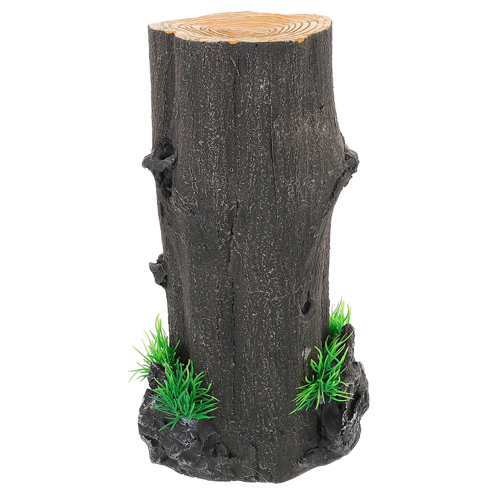 BESTonZON Tronco Acquario Artificiale Decorazione Resina per Acquario Ornamento Tronco d Albero Riparo Pesci Tartarughe Senza Manutenzione Cavo per Ciclidi