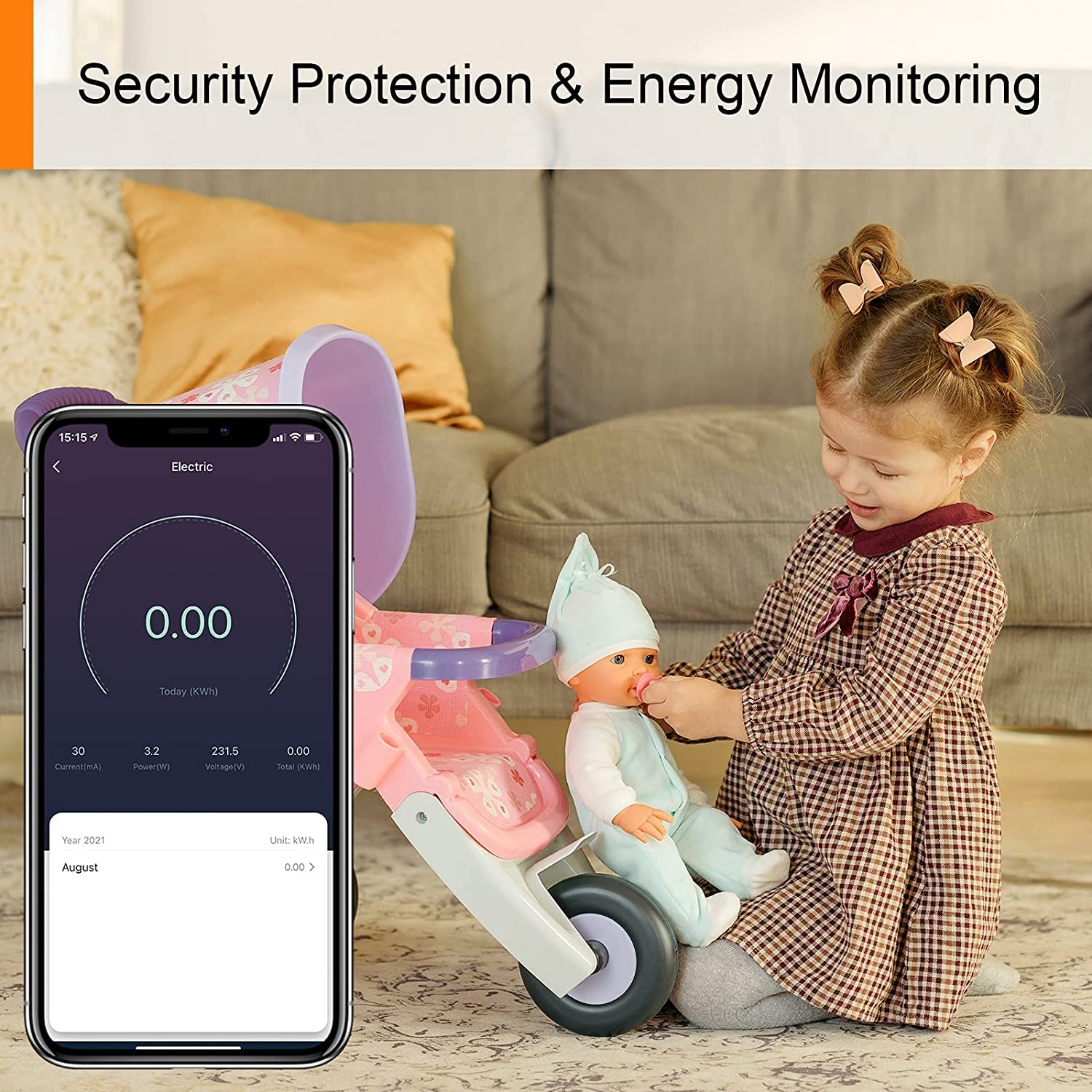 ANTELA Inteligentne gniazdo WiFi Smart Wtyczka kompatybilne z Alexa, Asystentem Google, pomiar zużycia energii, 16A, sterowanie głosowe, zdalne sterowanie APP, ustalanie harmonogramu, 2,4 GHz, 4 PCs