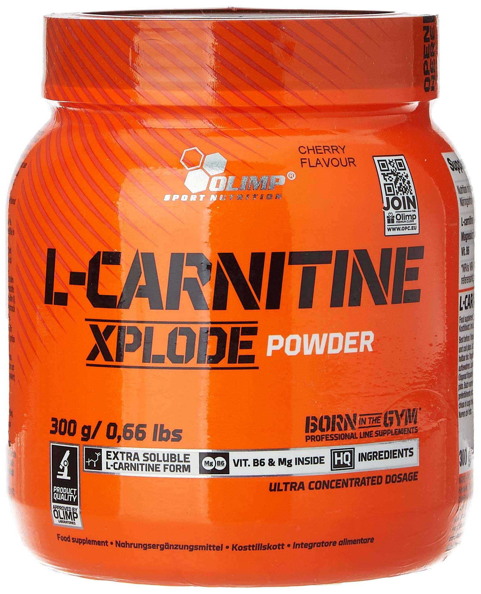 Olimp L-Carnitine Xplode Powder Supplementi Dietetici, Sapore ciliegia (300 g)